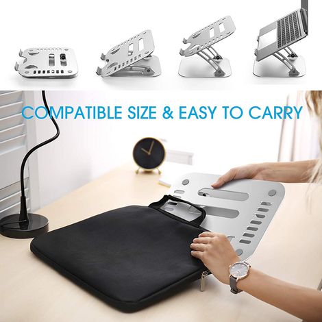 Support Pour Ordinateur Portable - Hauteur Et Angle Réglables - Ergonomique En Aluminium - Pour Bureau Maison - 1 Pièce (1/5)