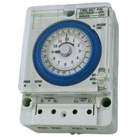 Relais temporisé mécanique pour horloge analogique, 220 V CA, 16 A, intervalle de 15 minutes, durée de 24 heures