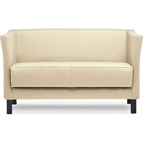 KONSIMO ESPECTO Modernes Sofa 2 Sitzer, aus Kunstleder, cremig (1/5)