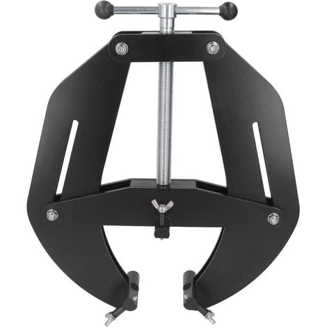 Heavy-Duty Pipe Alignment Clamp, Black Carbon Steel Pipe Alignment Tool with Quick-Action Screw for All Standard Pipe Installations (1/4)
