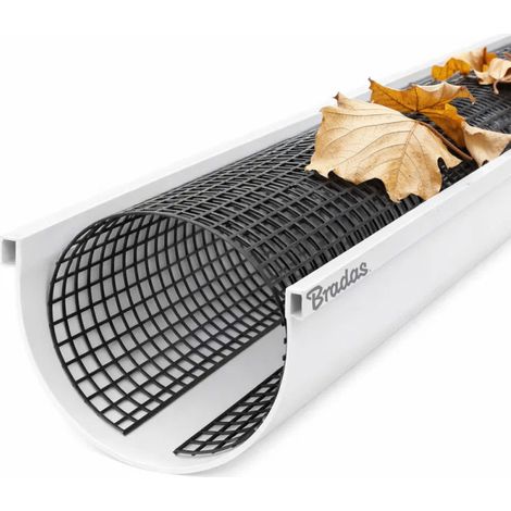Grille de protection gouttière 1m 100-125mm anti feuilles