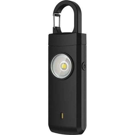 Alarme personnelle - Alarme de poche 130 dB - Cadeau idéal pour Noël ou un anniversaire, étudiants, travailleurs, personnes âgées, enfants, noir (1/4)