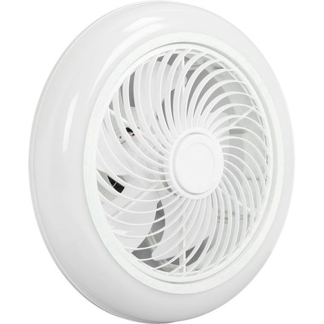 Ventilateur de plafond avec éclairage LED, modèle moderne fermé, télécommande, variation d'intensité progressive, minuterie intelligente, 110-265 V.