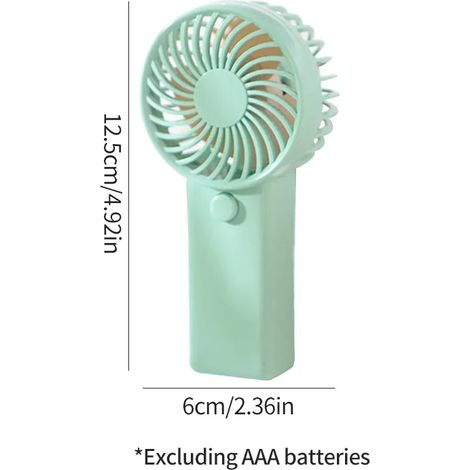 Mini ventilateur portable (vert foncé), ventilateur de poche léger, ventilateur d'été (1/4)