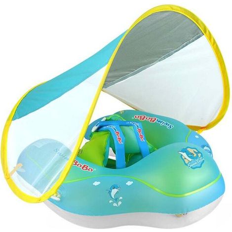 Baby Float, Baby Float for Children 3-12 Months, Baby Float for 1 Year to 6 Months, Baby Seat Pool Float Pink with Canopy