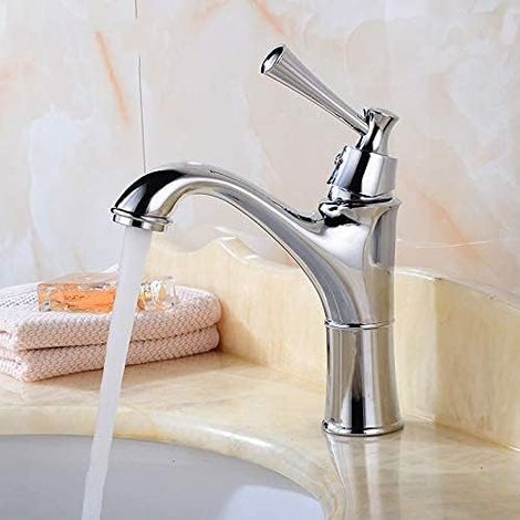 Mitigeur pour vasque laiton noir pour lavabo et toilettes (1/3)