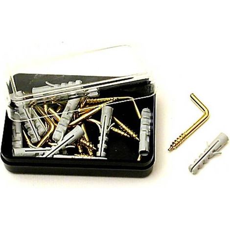 15SCATOLE APPENDIQUADRI IN ACCIAIO OTTONATO CON TASSELLI PZ 10