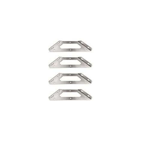 Support d'étagère mural, support d'étagère mural, support d'étagère en métal robuste, support en acier inoxydable robuste, support d'étagère triangulaire en métal pour étagère, cuisine, bureau, suppor (1/4)