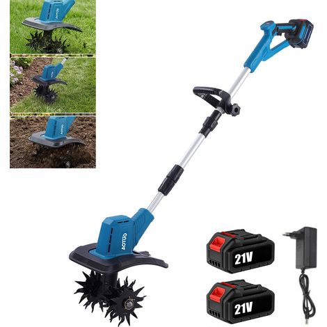 Micro-motoculteur électrique multifonction, machine portable de désherbage et de labour, motobineuse de jardin, idéal pour le jardinage