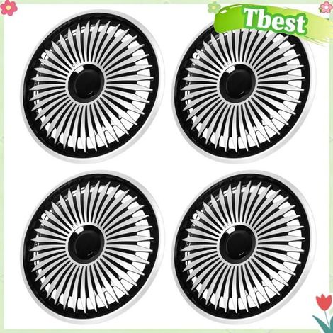 Couvre-moyeu de roue universel de 15 pouces, 4 pièces, protecteur de peau de jante à clipser en ABS argenté pour 500 V40 Seat 208 (1/4)