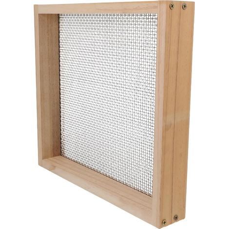 Tamis pour Jardin en Bois Beige, Crible de Terre pour Compost et Terreau  Usage pour Jardins et Chantiers Paysagers, Design Ergonomique, Tamisage, Application Polyvalente (1/5)