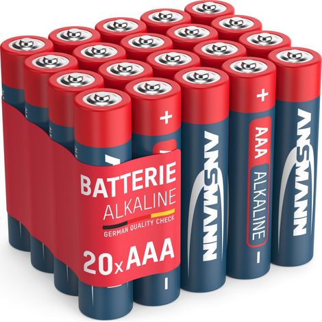 20x batterie alcaline ANSMANN AAA micro 1,5V – LR3 MN2400 (lot de 20) (1/10)