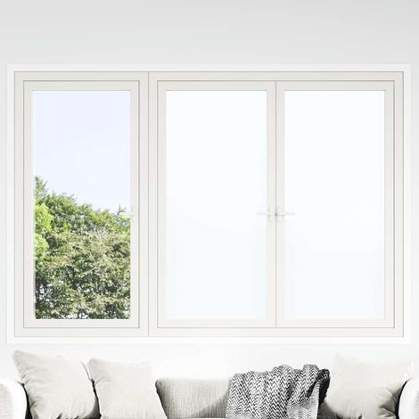vidaXL Láminas de ventana esmerilada 3 uds PVC blanco (1/5)