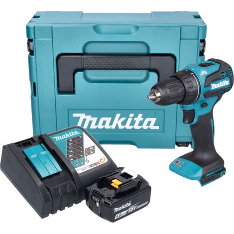 Taladro atornillador a batería Makita DDF 490 RT1J 18 V 65 Nm 1/2" sin escobillas + 1 batería de 5,0 Ah + cargador + Makpac (1/5)