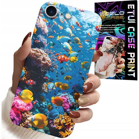 Custodia per iPhone 7 / 8 / SE2 - barriera corallina, pesci colorati, mondo sottomarino dei pesci (1/5)