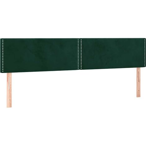 Têtes de lit Vert foncé 200x5x78/88 cm Velours (1/5)