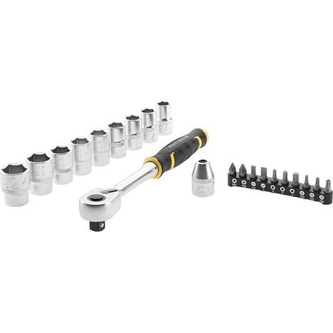 Jeu de douilles pour embout Stanley 13 mm, 14 mm, 15 mm, 16 mm, 17 mm, 18 mm, 19 mm, 22 mm, 24 mm 21 pièces ( Prix pour Boîte de 1 ) (1/5)