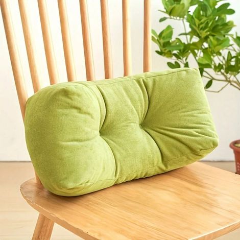 1 Pièce : Oreiller lombaire splendide pour la sieste et le soutien du dos - Coussin de chaise de bureau et oreiller de couchage pour le confort, vert (1/5)