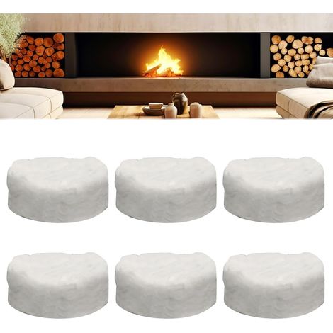 Lot de 30 laines céramiques pour bioéthanol, laine céramique pour cheminée, éponge céramique pour cheminée au bioéthanol, laine céramique pour cheminée de table à gel d'intérieur, durée de combustion  (1/5)
