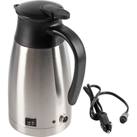 Tasse d'eau portative de bouilloire de chauffage électrique d'automobile d'acier inoxydable de 12V 1000ml (1/5)