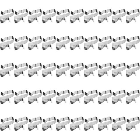 Clips Cables - Acier Inoxydable - Pour Panneaux Solaires et Cadres de Remorque - 50 Pièces