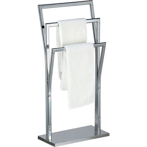 PORTASCIUGAMANI 3 LIVELLI IN ACCIAIO CROMATO 41X18,5X87 CM (1/4)
