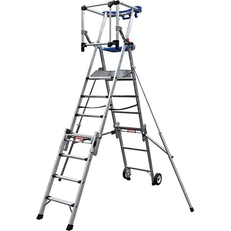 Teleskop Podesleiter 4 bis 7 Stufen - Hauteur max. travail 3.79m - PIRLXT7-P/ALU (1/5)
