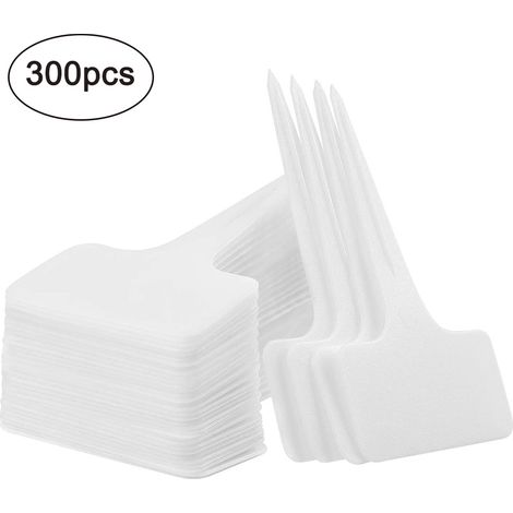 300 pièces. T-Form Plastik Pflanzenstecker Stecketiketten Beschriften Pflanzschilder Schilder (1/5)