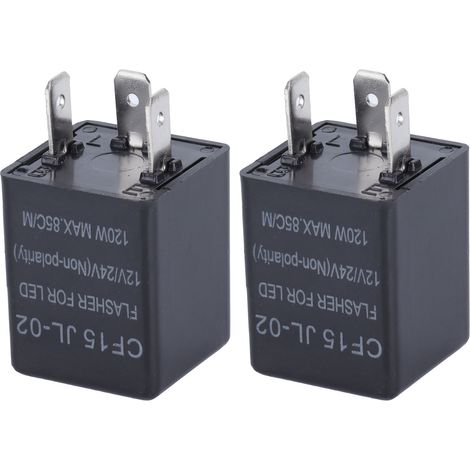 2 Pcs Relais Clignotant Petit Transportable Longue Durée de Vie Sûr Fiable Relais Intermittent Universel pour Télécommande (1/5)