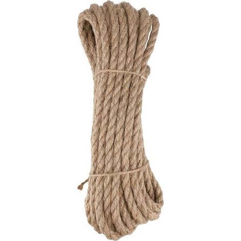 Cuerda de yute de 10 mm y 10 m, recta