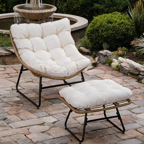 Fauteuil bois naturel en polyester 69 x 76 x 70 cm (1/5)