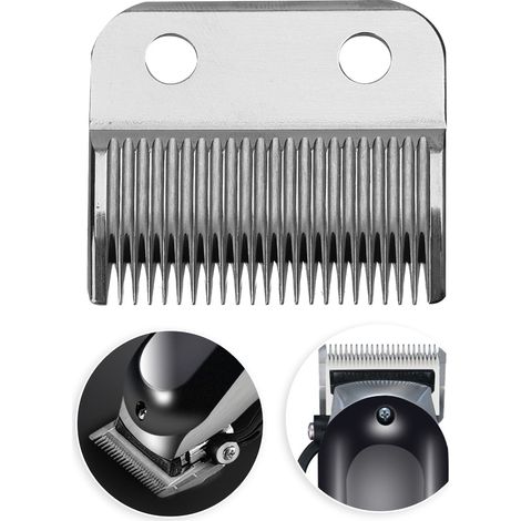 Tête de coupe argentée en métal pour tondeuse à cheveux - Lame de remplacement durable pour tondeuse électrique (1/4)