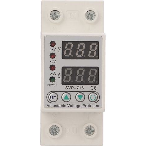 Überspannungs- und Unterspannungsschutz, intelligente automatische Rückstellvorrichtung, Strombegrenzungsverzögerung, AC220V 63A (Überstrom 1-63A) (1/5)