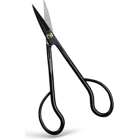 Ciseaux à bonsaï WJTG fabriqués au Japon, 180 mm (7 pouces), outils de jardin japonais pour bonsaï, sécateur - Manche long, noir-AquaForge (1/2)