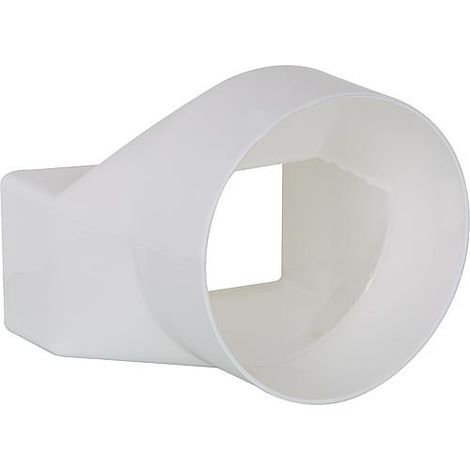 Raccord de reduction FLÜR 100 diam. 100 mm sur 100 x 50 mm plastique blanc
