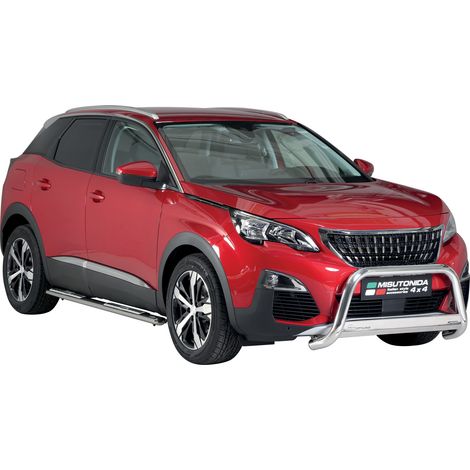 Pare-buffle Avant pour Peugeot 3008 2018-2021 63 mm en Acier Gris