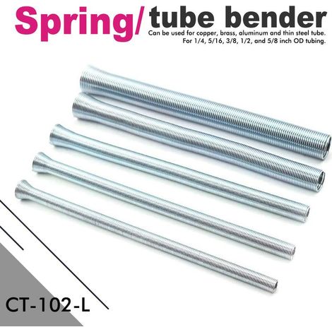 5-teiliges Federbiegeset CT-102-L, Zubehör für Kupferrohrbiegemaschinen speziell für Kälteanwendungen (1/4)