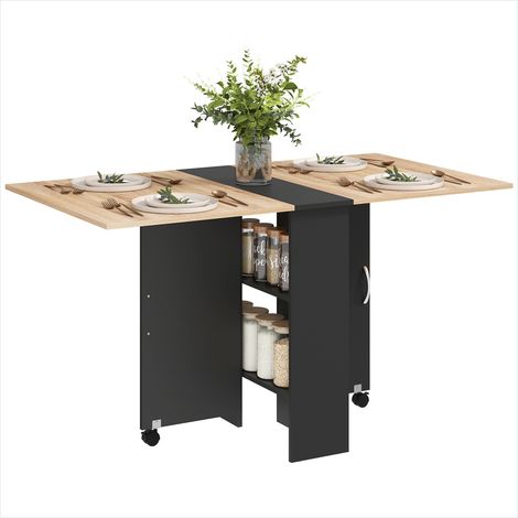 Table de salle à manger Table pliante extensible sur roulettes (1/5)