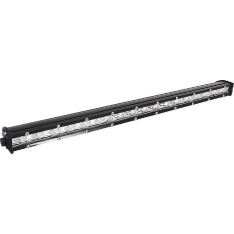 Barre lumineuse de travail à DEL de 19 pouces, 12-24 V, 54 W, phare auxiliaire, lampe de conduite pour camions tout-terrain, VTT, UTV et bateaux (1/5)