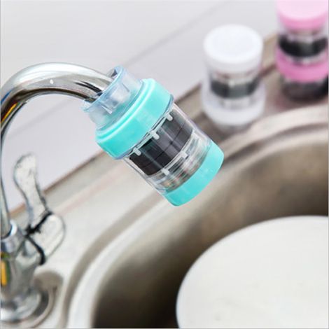Filtre à eau de robinet purificateur PP vert, anti-éclaboussures, résistant et facile à installer sur tout robinet standard (1/4)