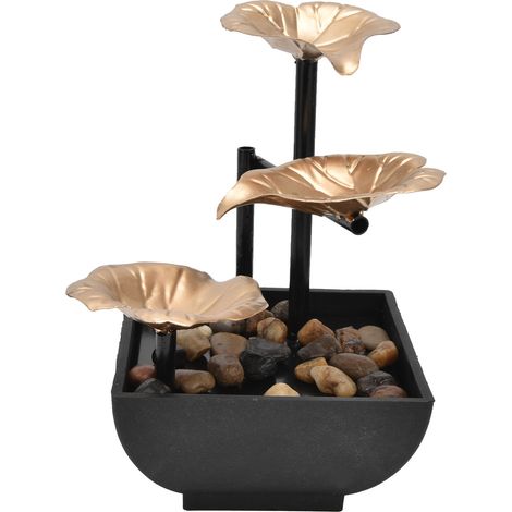 Fontaine de table décorative avec jet d'eau, idéale pour la maison ou le bureau (Feng Shui). Prise UE, 220-240 V CA. (1/5)