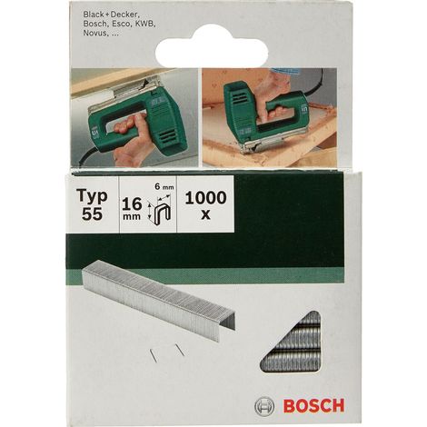 Bosch 2609255827 - Punti stretti a corona 16 mm, modello 55, confezione da 1000 pezzi (1/3)