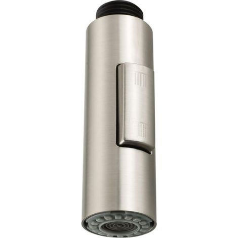 Pull-out kitchen faucet, G1/2 male or 13/16 inch, 2-function replacement spray head, brushed