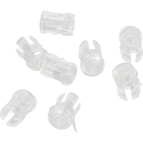 Packung mit 100 transparenten Schutzkappen für Leuchtdioden (LEDs) mit 3 mm Durchmesser. (1/5)