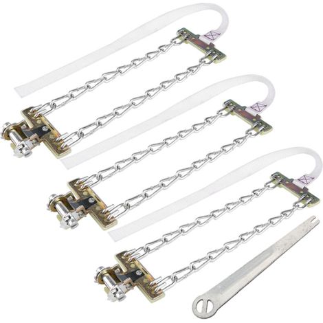 Pneu Chaîne À Neige, 3 pcs Pneu Anti-dérapant Chaîne En Acier Boue De Neige De Sécurité De Voiture Pneu Chaîne Clip-on pour Voiture Voiture Camion SUV(Small) (1/5)