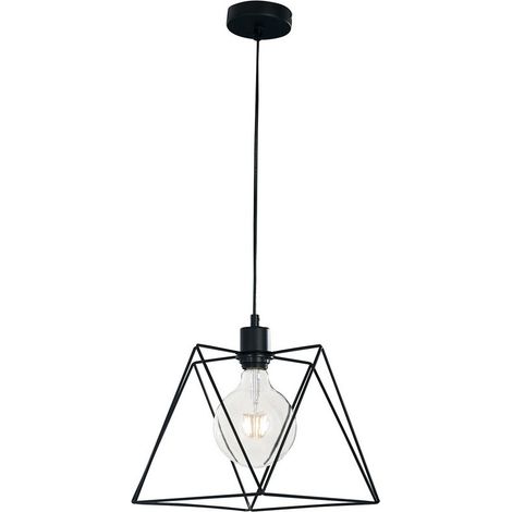 Sospensione SANTANA in metallo nero 25 cm. (1/2)