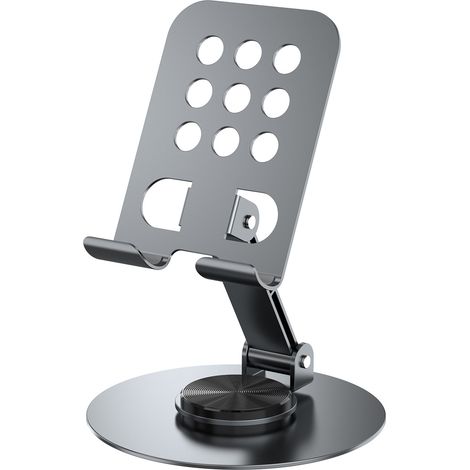 Support de téléphone tout métal à neuf cylindres - gris (1/4)