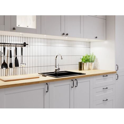 Ilcom mosaico in ceramica su rete per bagno e cucina 29.6cm x 30cm - Matt white piano