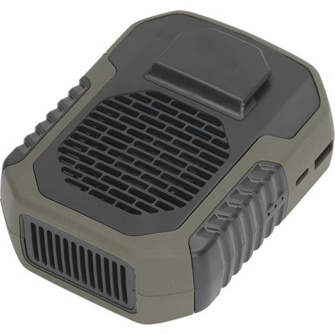 Mini-Ventilator mit Kabel, USB-Ladefunktion, 6000 mAh, 5 V DC, 2 A, 3 Geschwindigkeitsstufen, tragbarer Clip, für Arbeiter, olivgrün (1/5)