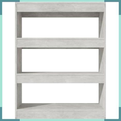 811704 Bibliothèque/Cloison Gris béton 80x30x103 cm Bois d'ingénierie (1/5)